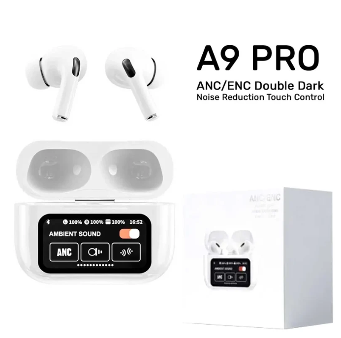 Imported A9 Pro Touch Screen Airpods ( 1 Year Warranty)